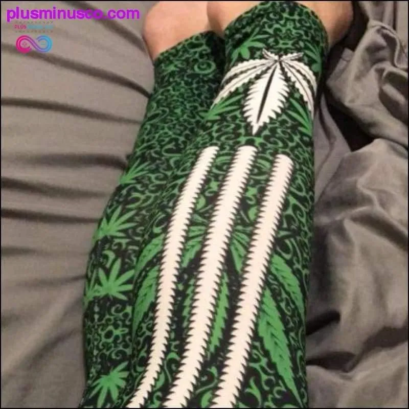 MariJuana Leaf Leggings || PlusMinusco.com