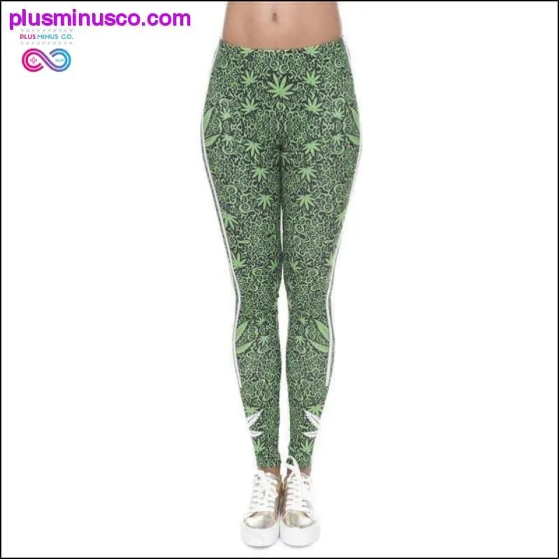 MariJuana Leaf Leggings || PlusMinusco.com