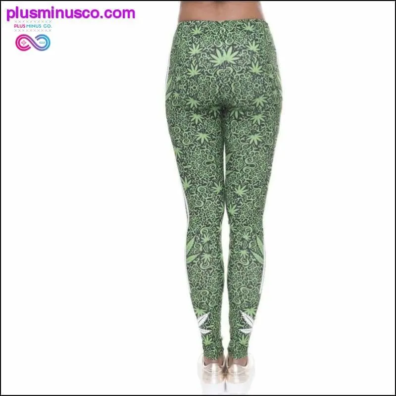 MariJuana Leaf Leggings || PlusMinusco.com