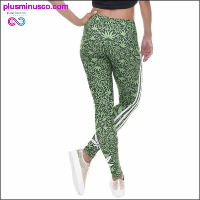 MariJuana Leaf Leggings || PlusMinusco.com