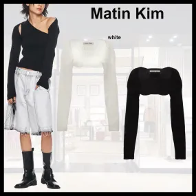 Matin Kim  |Casual Style Blended Fabrics Long Sleeves Plain Cotton