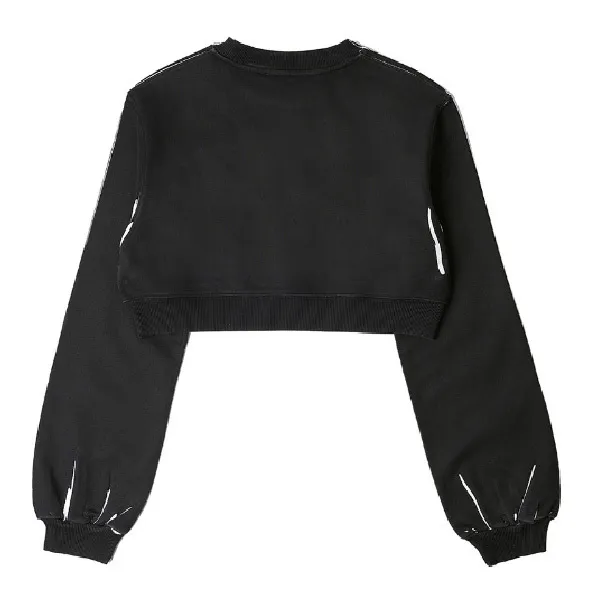 MiuMiu  |Unisex Street Style Long Sleeves Plain Cotton Cropped Tops