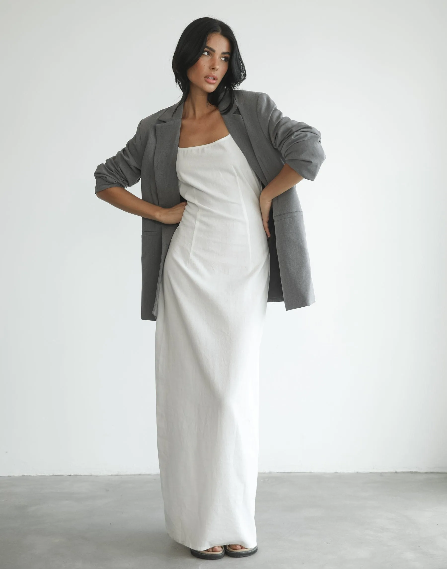 Moscow Maxi Dress (White)