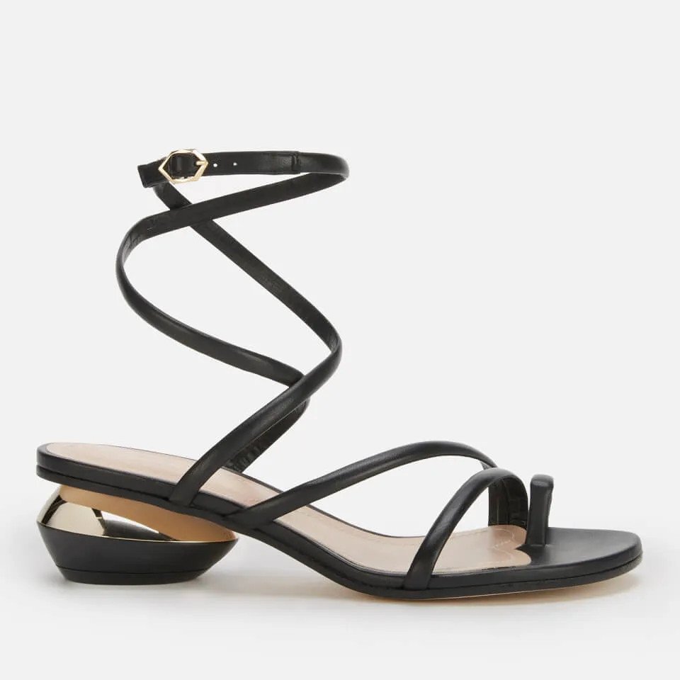 Nicholas Kirkwood Women's 45Mm Beya Maxi Leather Sandals - Black - UK 7 | Coggles