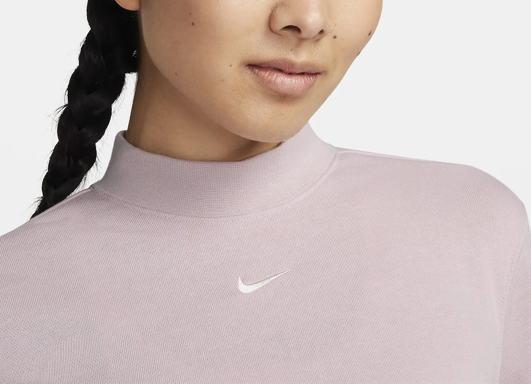 Nike  |Crew Neck Street Style Long Sleeves Cotton Cropped Tops