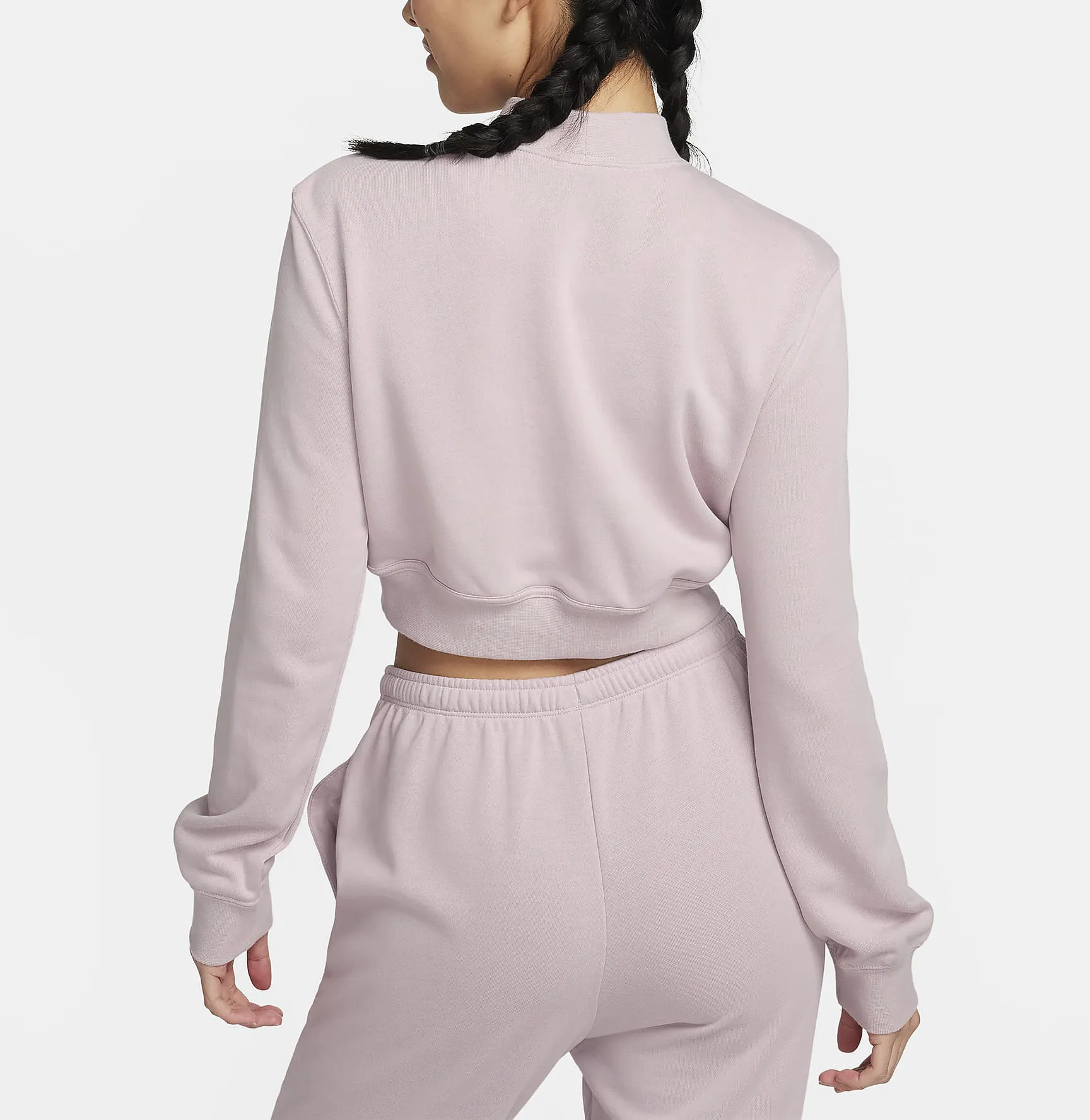 Nike  |Crew Neck Street Style Long Sleeves Cotton Cropped Tops