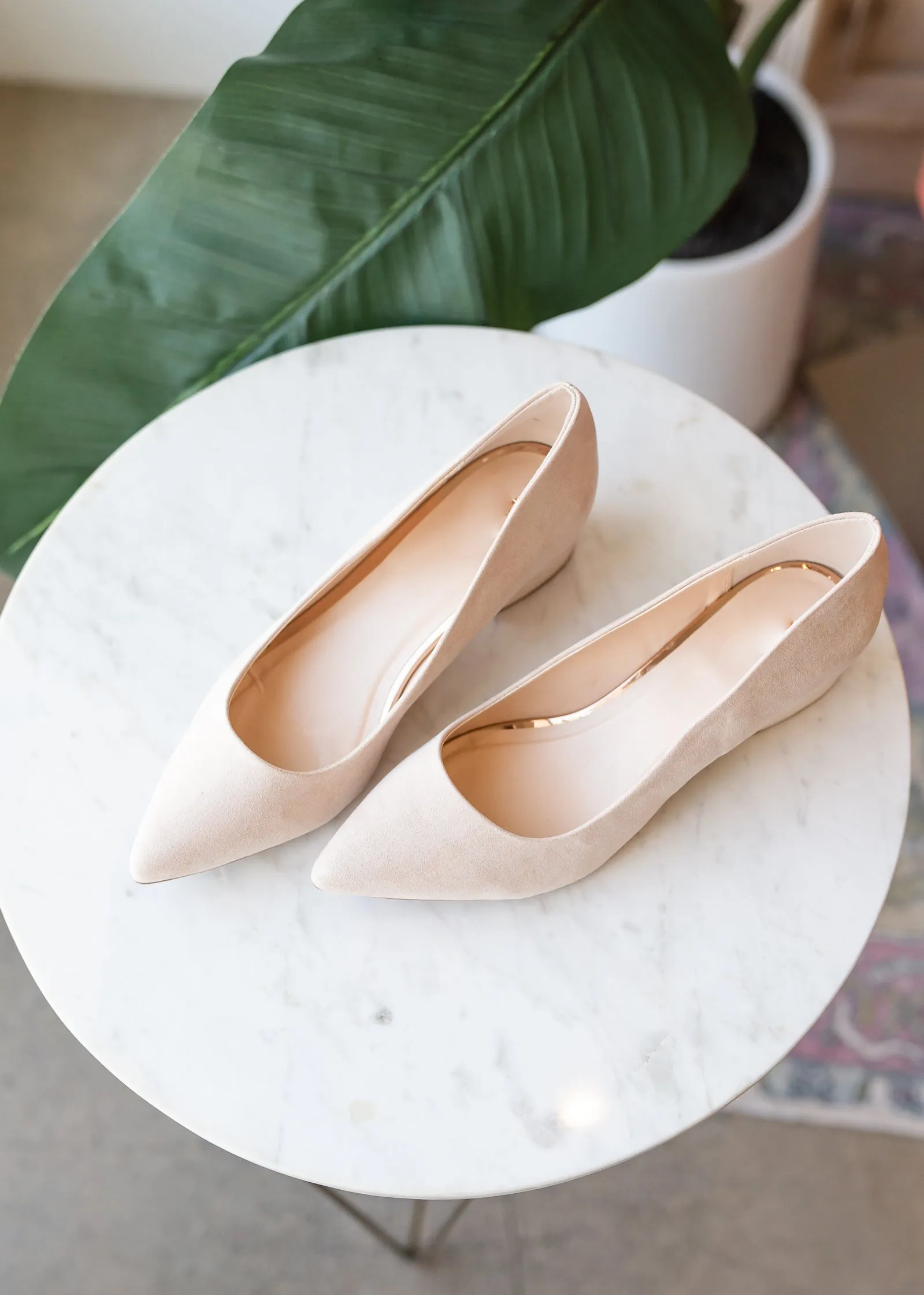 Nude Suede Slip On Pump - FINAL SALE