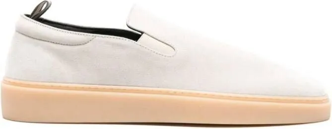 Officine Creative slip-on suede sneakers White