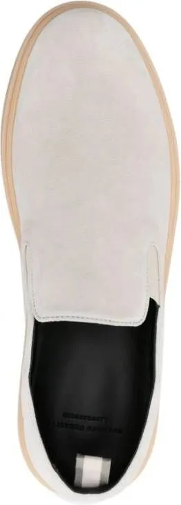 Officine Creative slip-on suede sneakers White