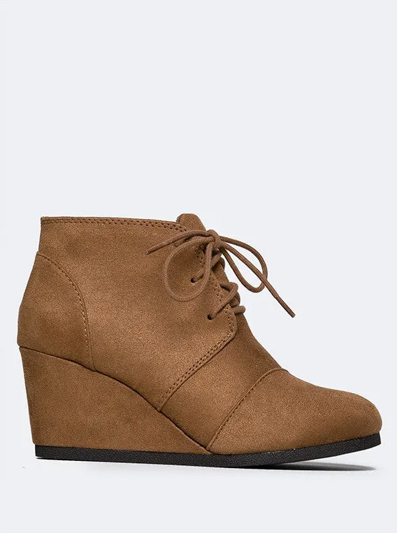 Oxford Wedge Lace-Up Bootie