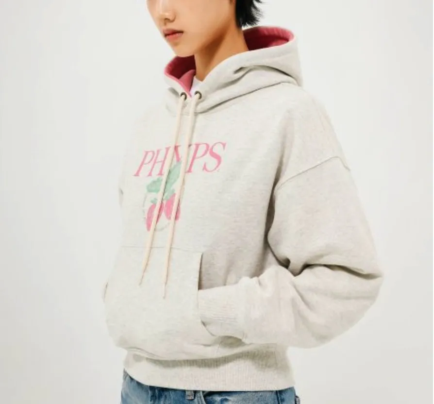 Phyps Department  |Long Sleeves Oversized Logo Cropped Tops