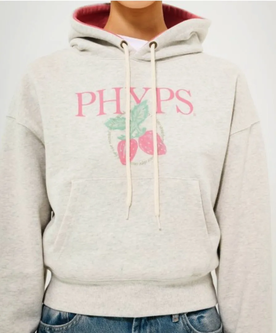 Phyps Department  |Long Sleeves Oversized Logo Cropped Tops