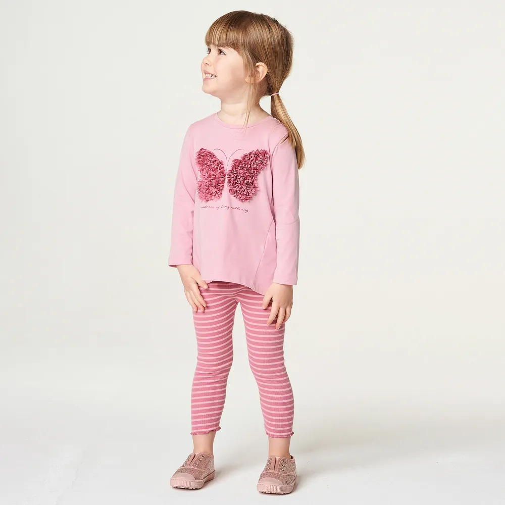 Pink Butterfly Leggings Set