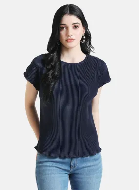 Pleated Drop Shoulder Top