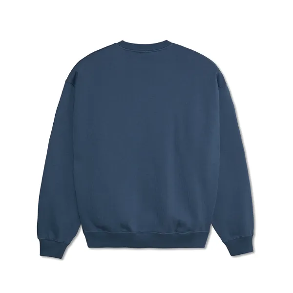 Polar Skate Co. Faces Dave Crewneck - Grey Blue