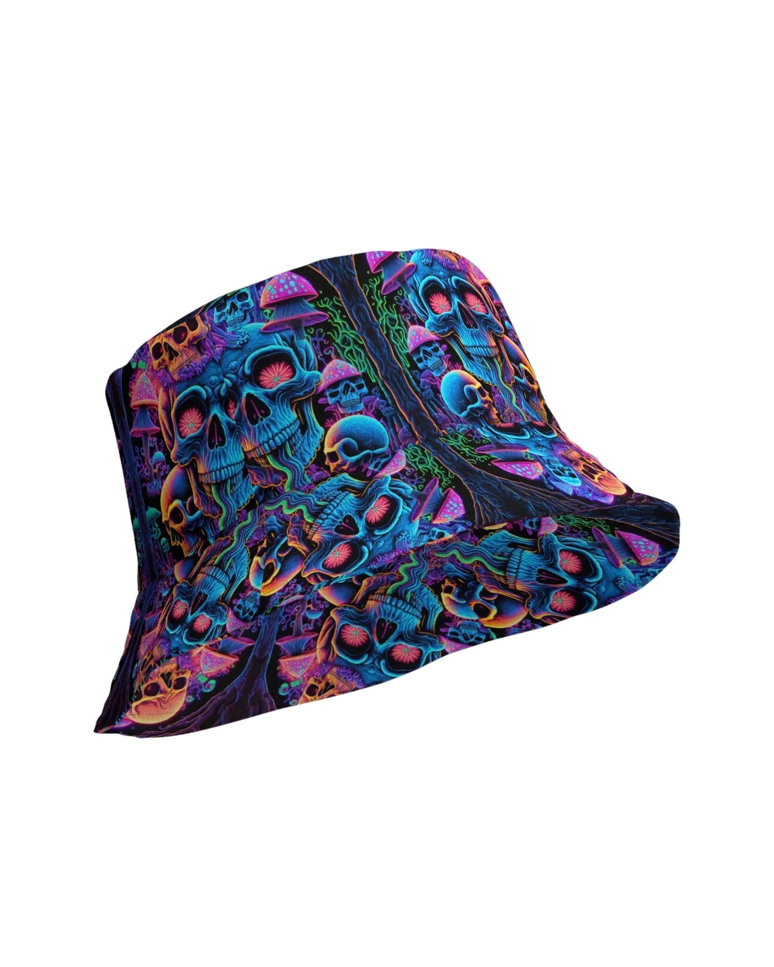 Psychedelic Skull Sanctuary Reversible Bucket Hat