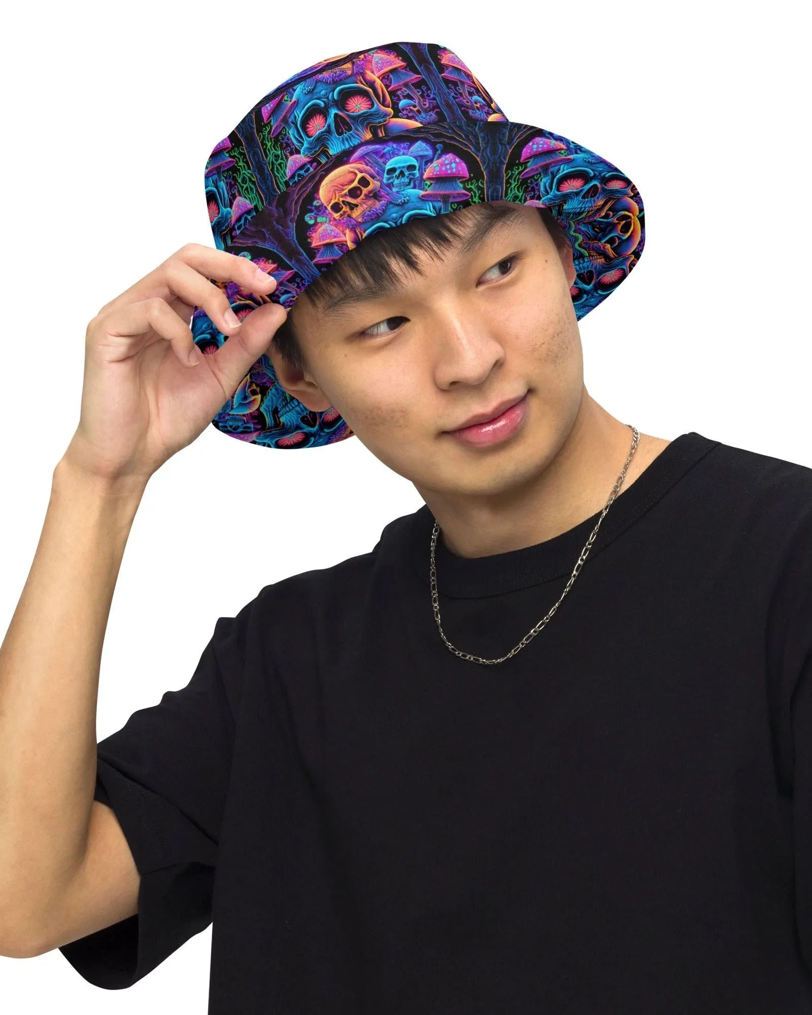 Psychedelic Skull Sanctuary Reversible Bucket Hat