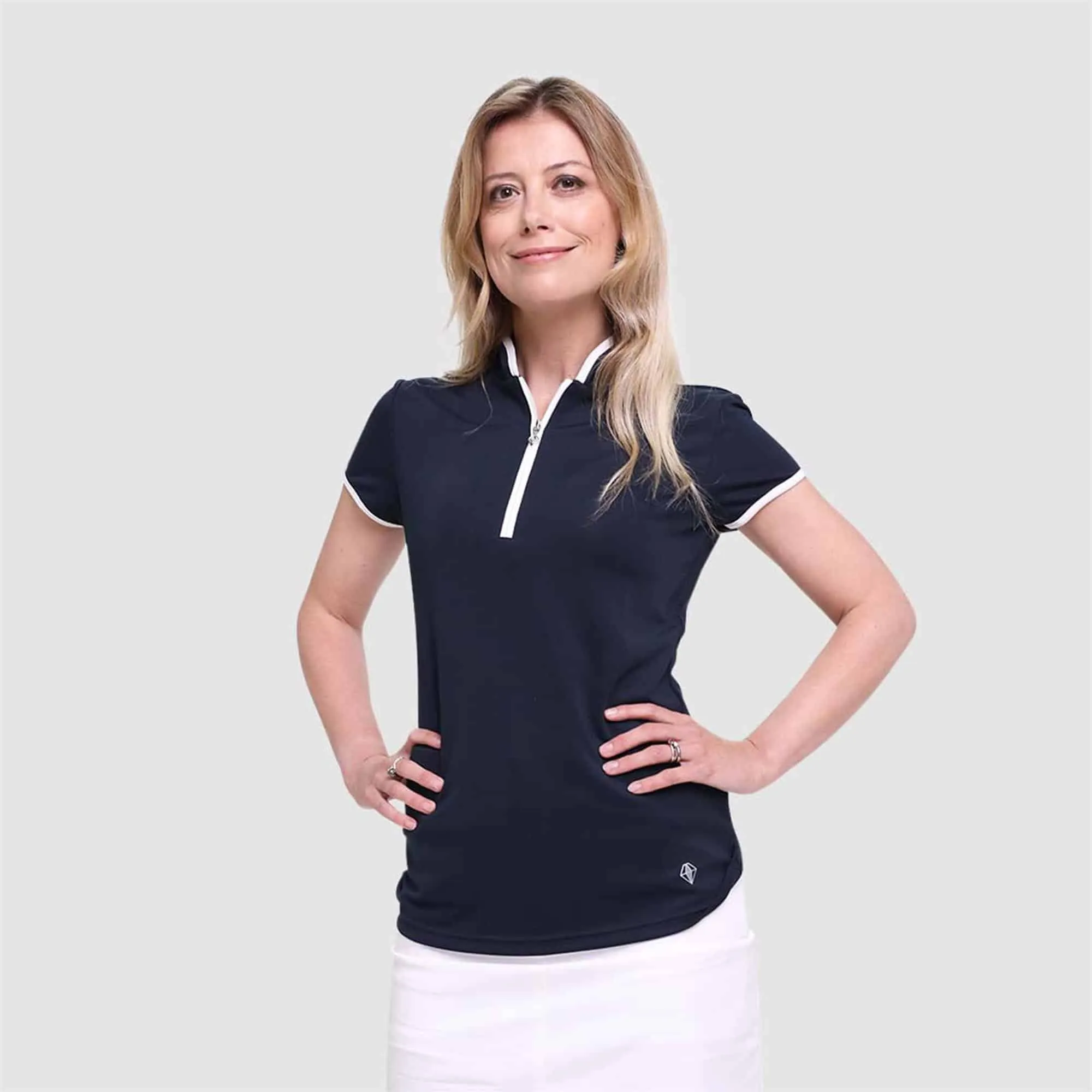 Pure Golf Bloom Ladies Golf Polo Shirt Navy