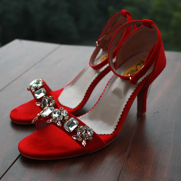 Red Heel Sandal for women