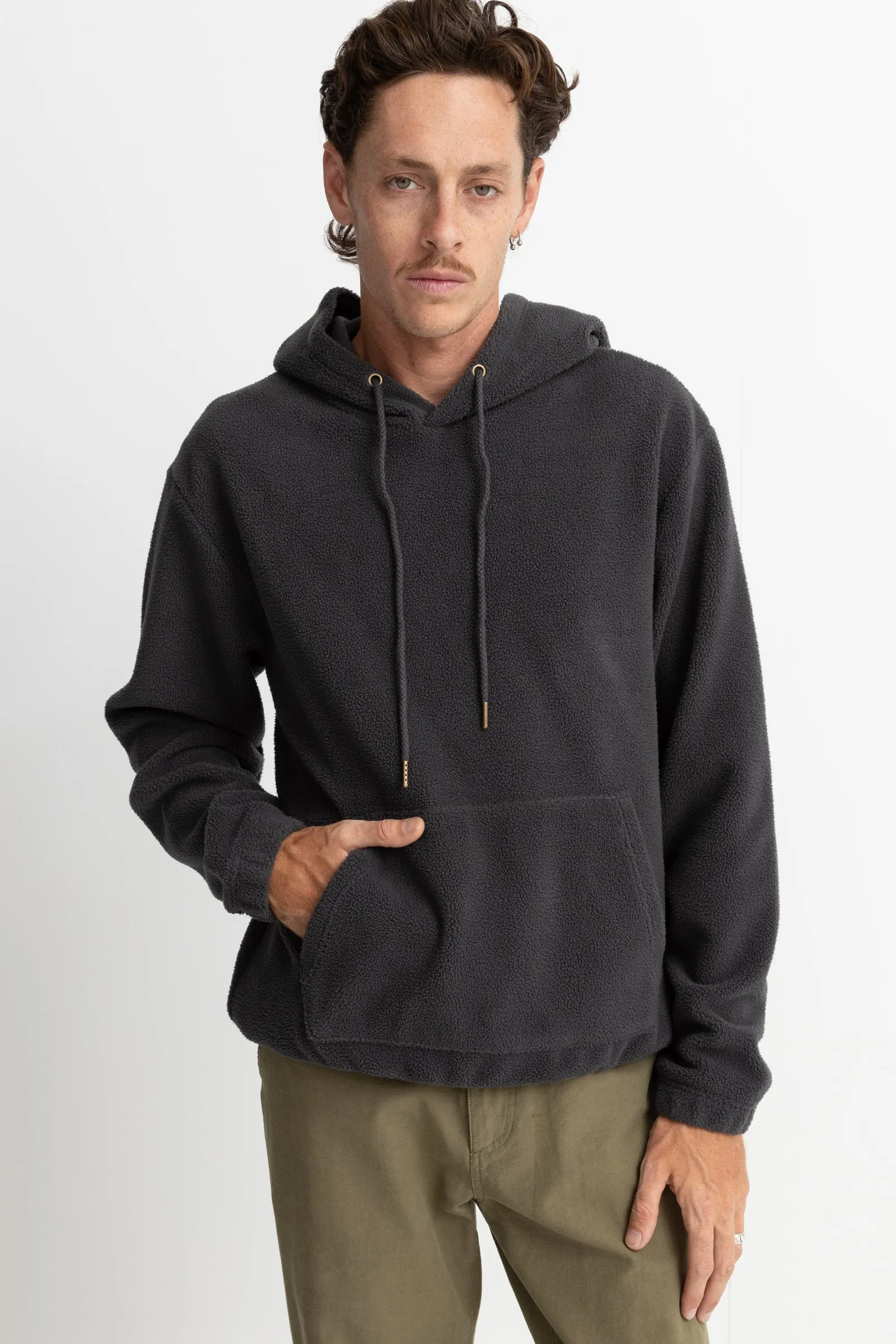 Reverse Fleece Hood Vintage Black