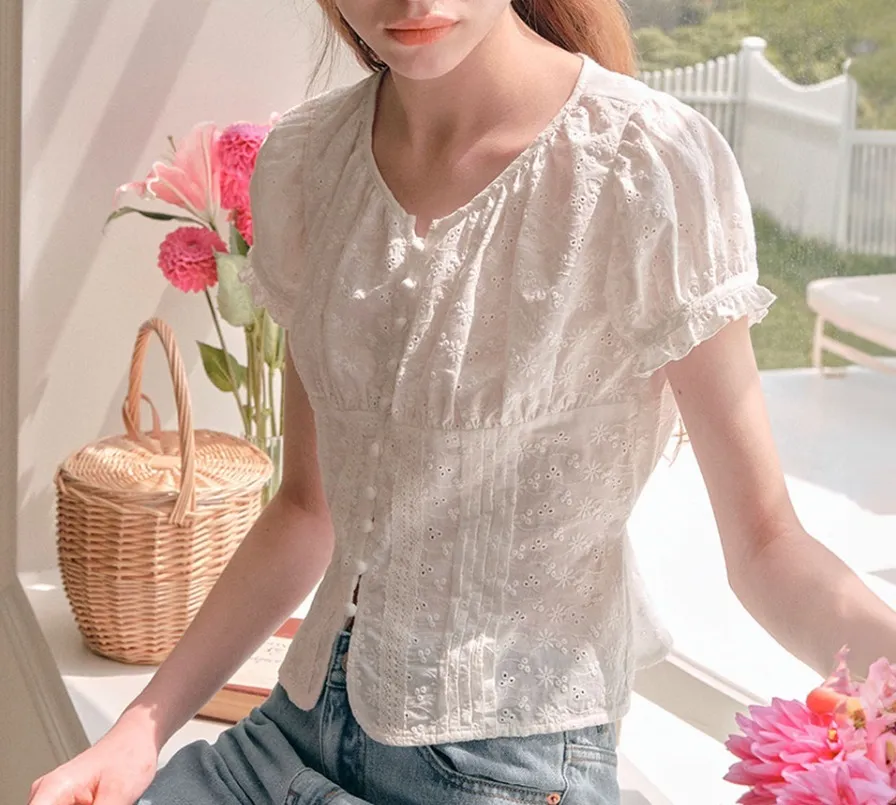 rolarola  |Casual Style Plain Cotton Short Sleeves Elegant Style