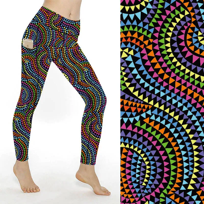 SCULPT Yoga Leggings- Night & Day Abstract