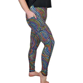 SCULPT Yoga Leggings- Night & Day Abstract