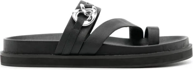 Senso Nikita chain-detail leather sandals Black