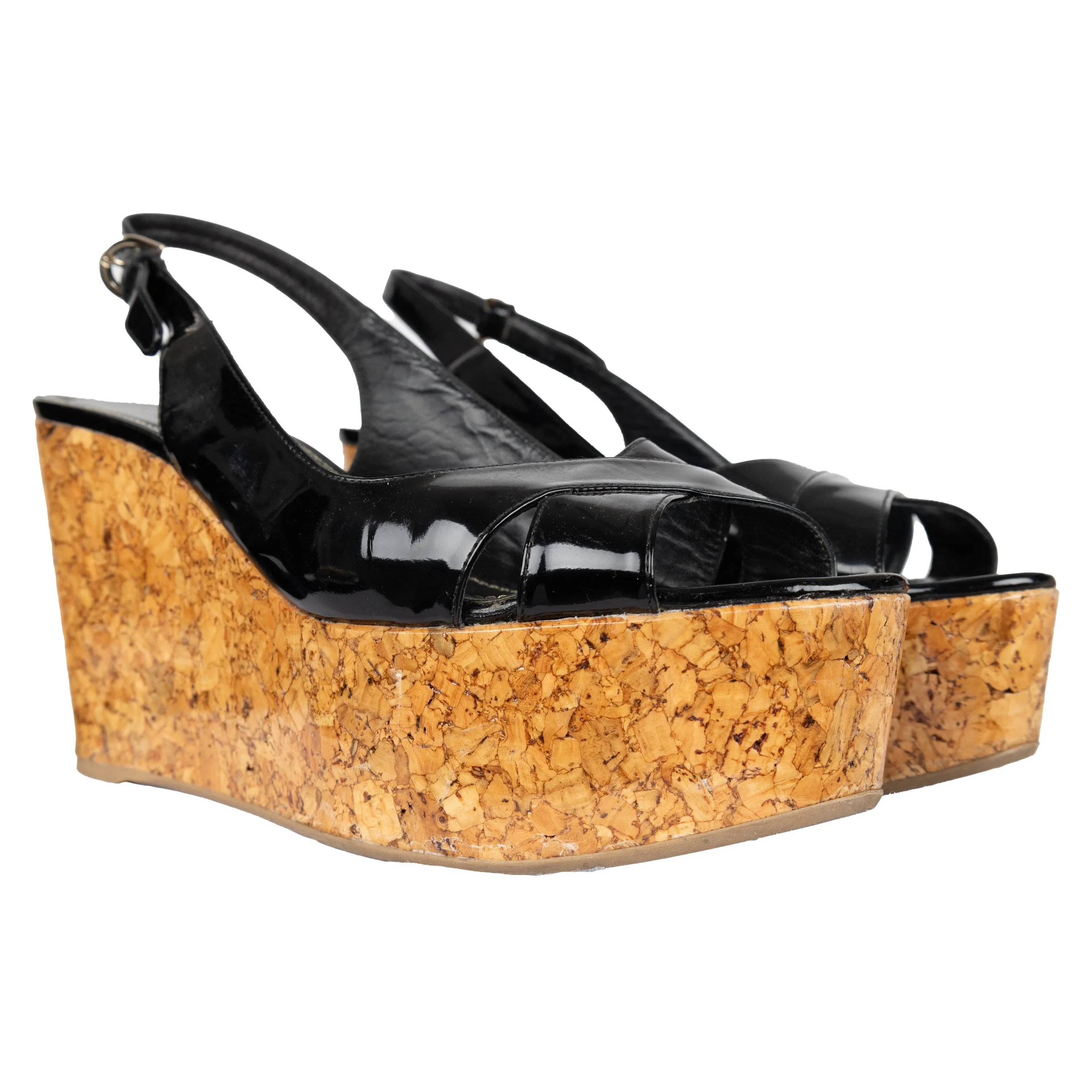 Sergio Rossi Platform Wedge Sandals - '10s