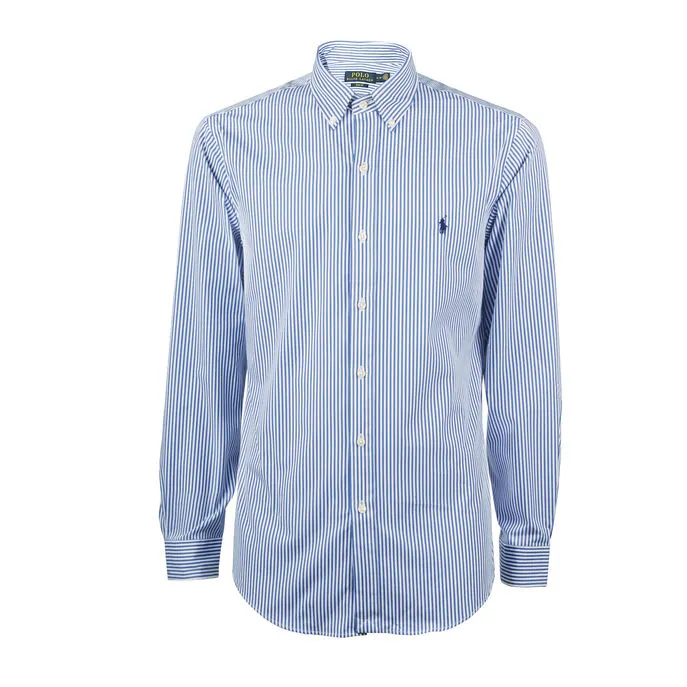 SHIRT POPELINE SLIM FIT Man Light Blue White