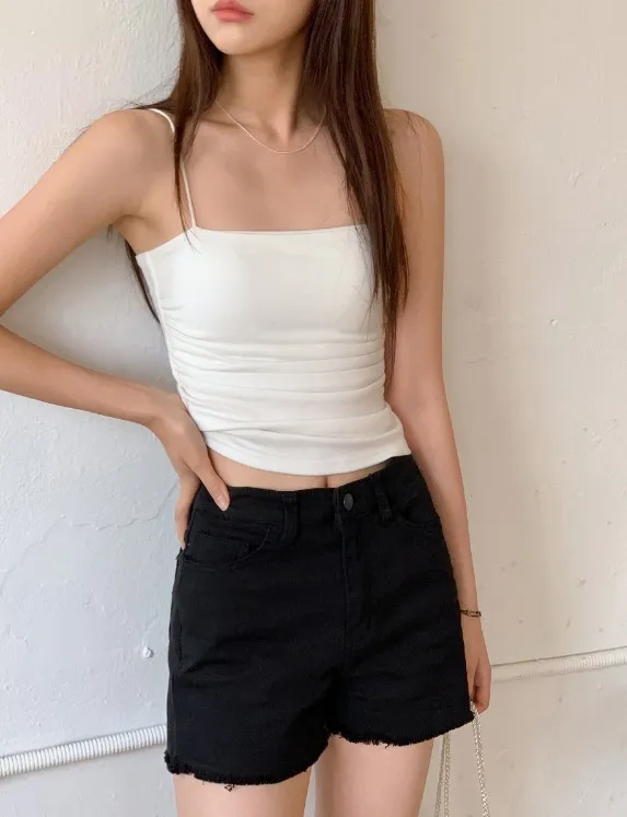 SHOPPERLAND  |Casual Style Street Style Plain Cropped Tops