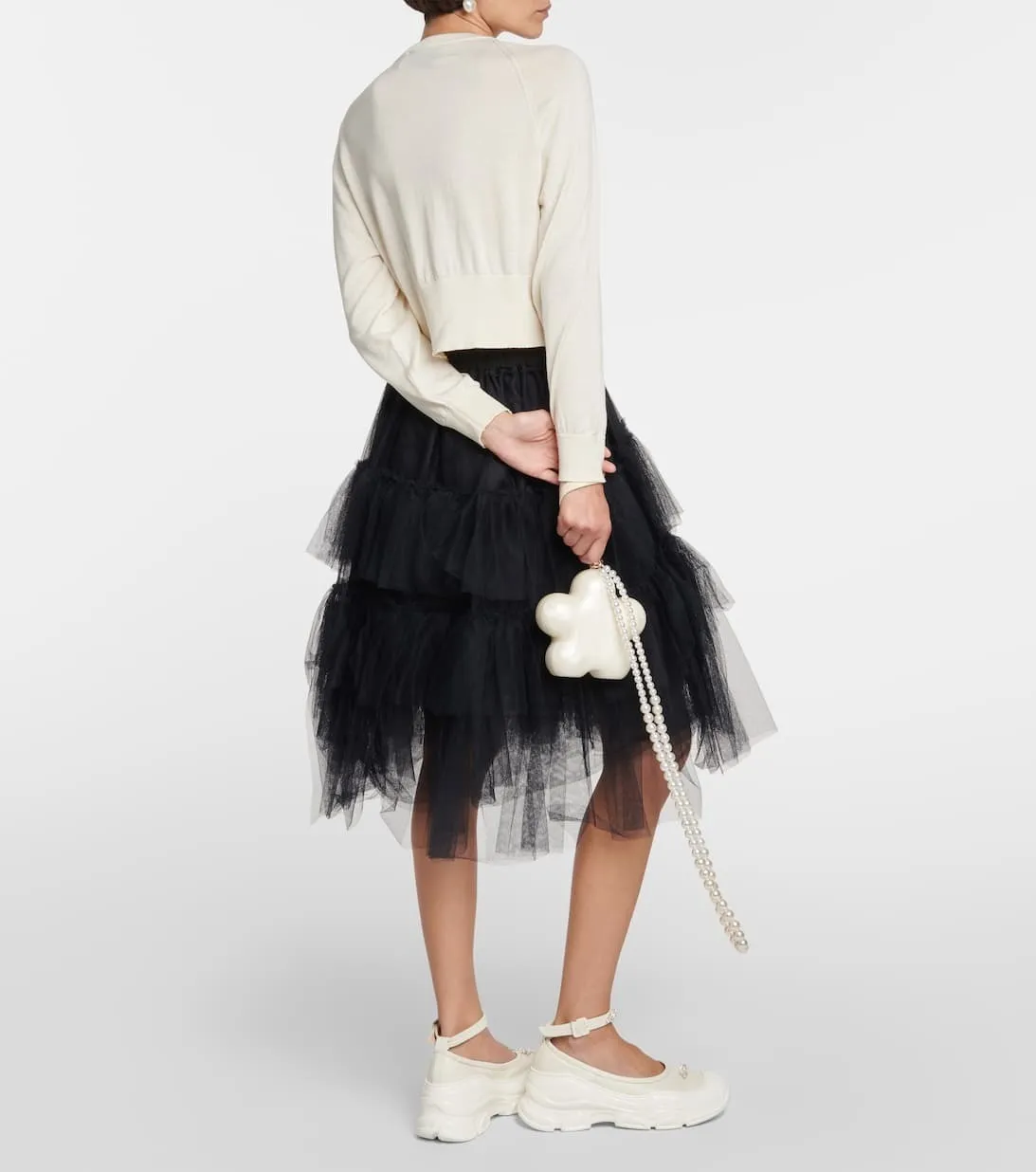 Simone Rocha  |Wool Silk Long Sleeves With Jewels Office Style