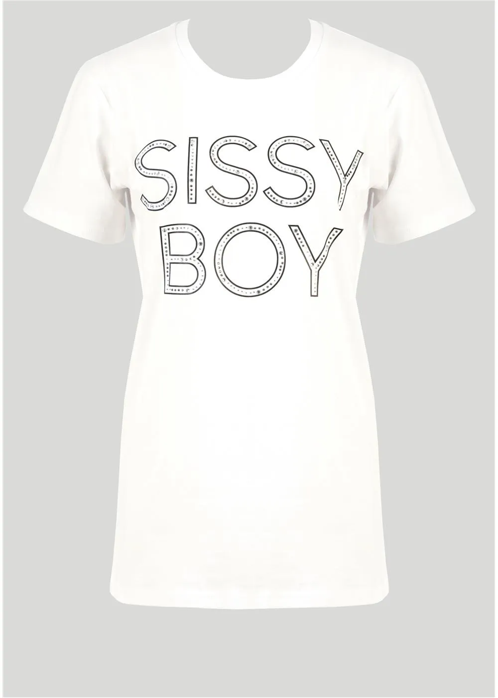 Sissyboy T31137 Womens Regular Fit Logo Top White