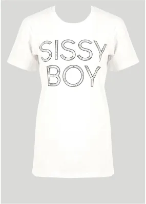 Sissyboy T31137 Womens Regular Fit Logo Top White