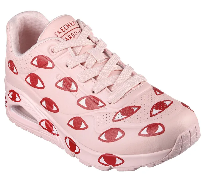 Skechers  Womens Uno Shoes Pink & Red