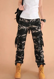 Spring Autumn Women's Camouflage Loose Baggy Pants Cargo Pants