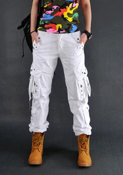 Spring Autumn Women's Camouflage Loose Baggy Pants Cargo Pants