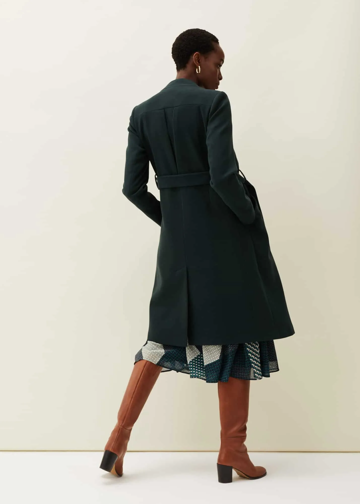 Susie Collarless Wrap Coat