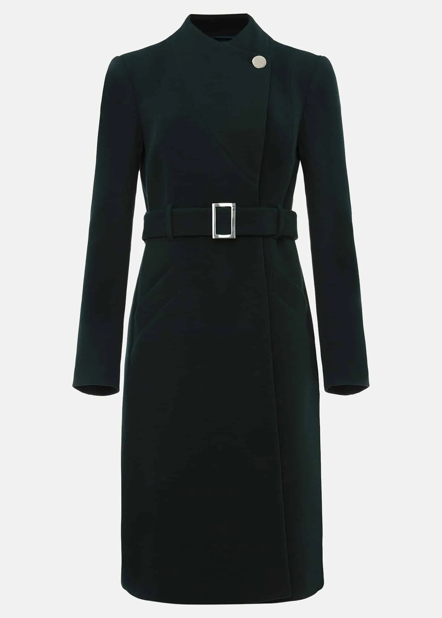 Susie Collarless Wrap Coat