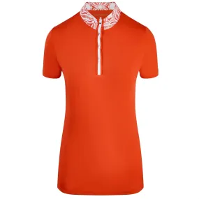 Swing Out Sister Clarissa Cap Sleeve Ladies Golf Polo Shirt Lucious Red