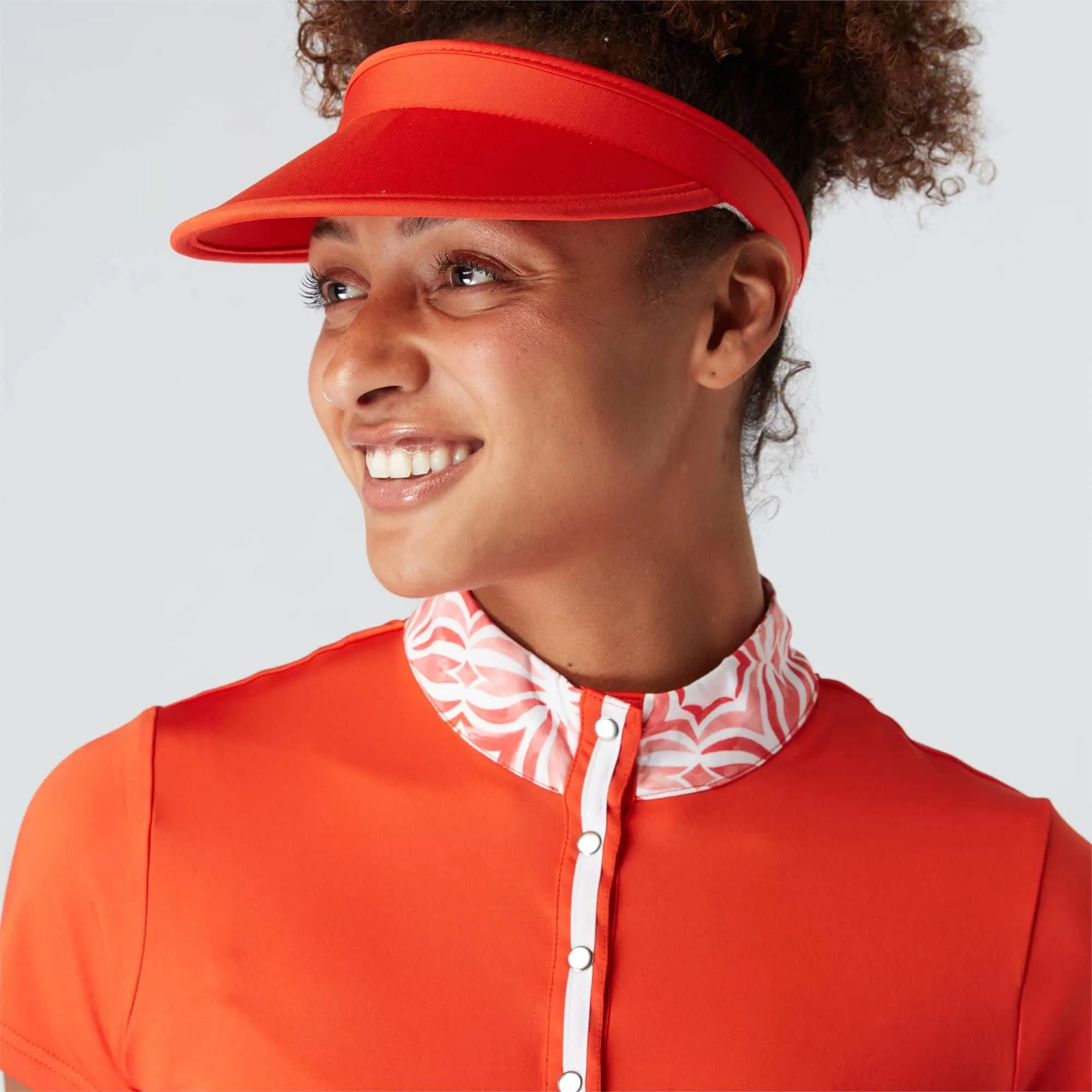 Swing Out Sister Clarissa Cap Sleeve Ladies Golf Polo Shirt Lucious Red