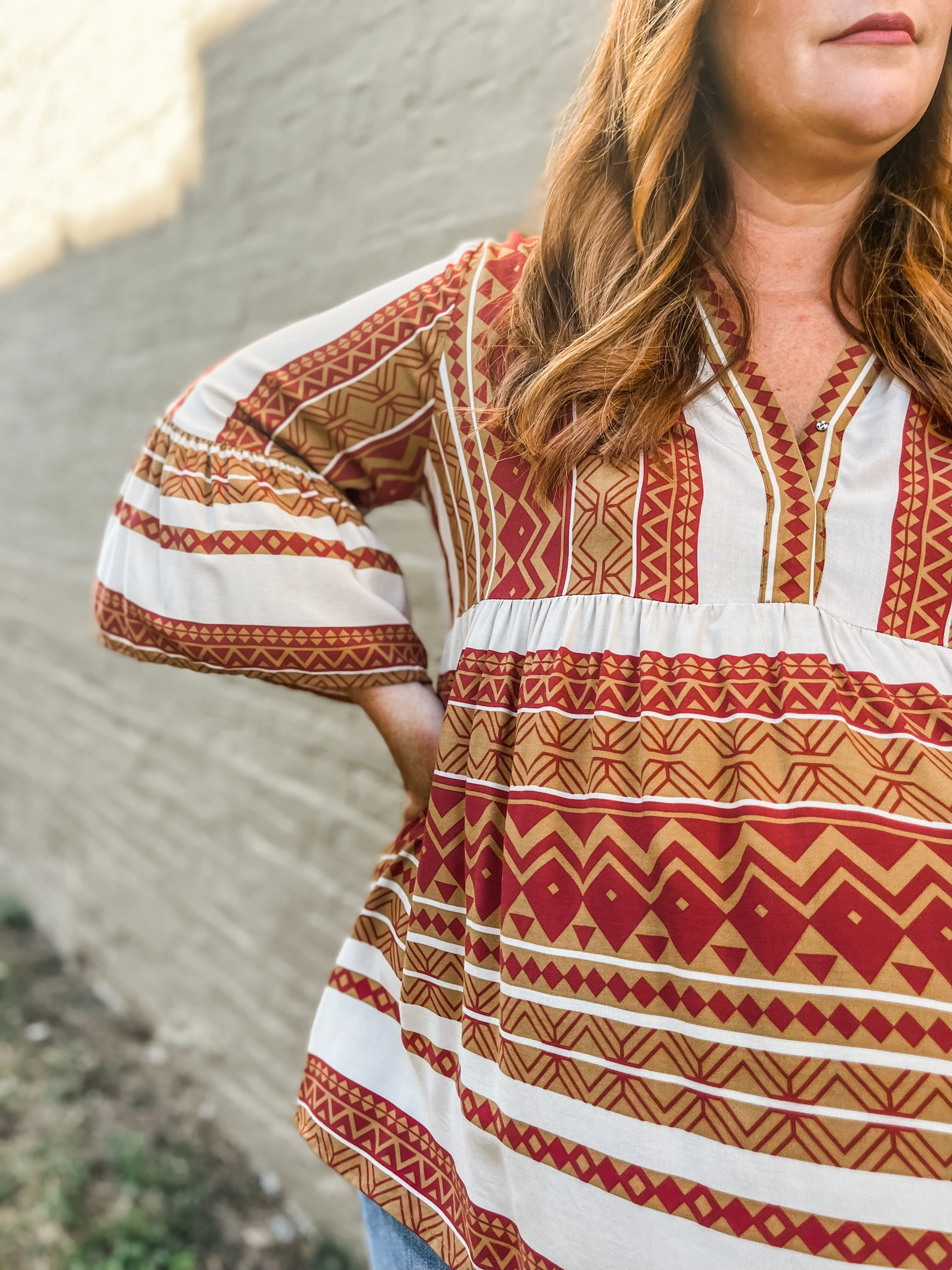 Thankful Aztec Tunic PLUS