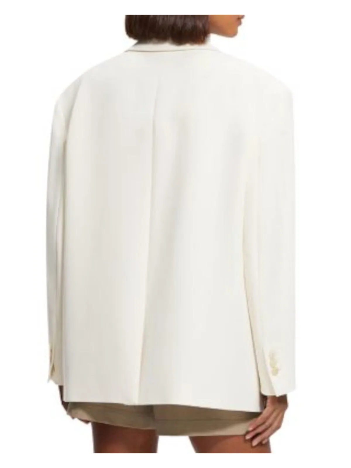 THEORY Womens Ivory Pocketed Lined Back Vent Wear To Work Blazer Jacket