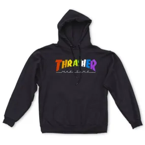 THRASHER RAINBOW MAG HOOD BLACK