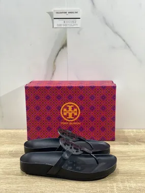 Tory Burch Miller cloud sandal donna pelle nera luxury woman sandal 37