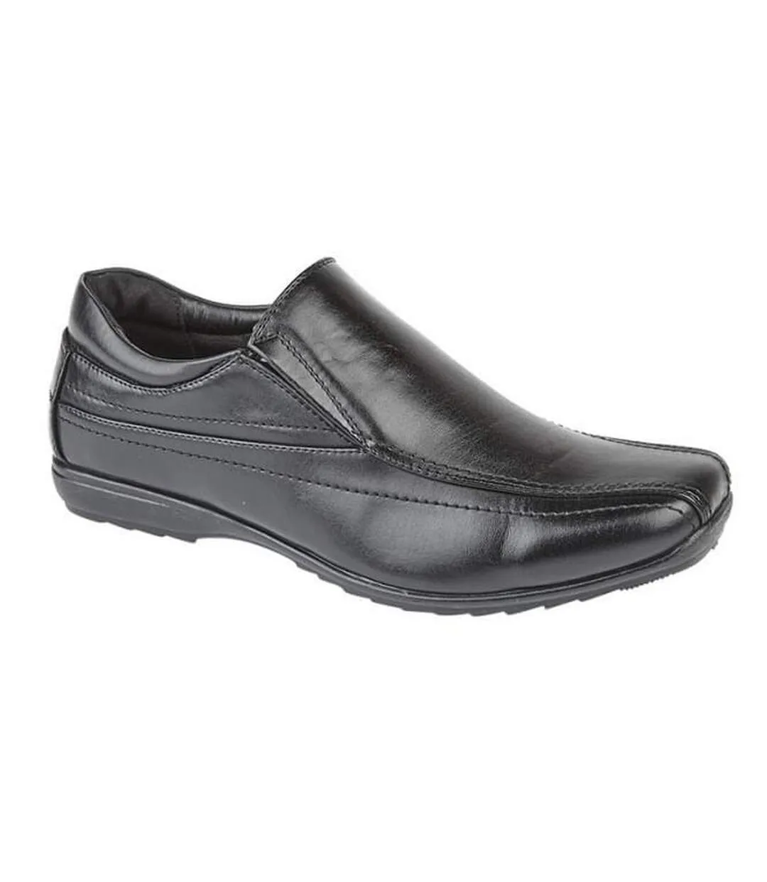 US Brass Mens Custer/Clipper Twin Gusset Shoes (Black) - UTDF242