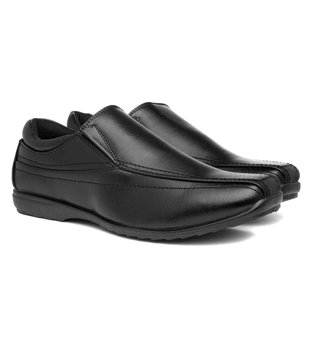 US Brass Mens Custer/Clipper Twin Gusset Shoes (Black) - UTDF242