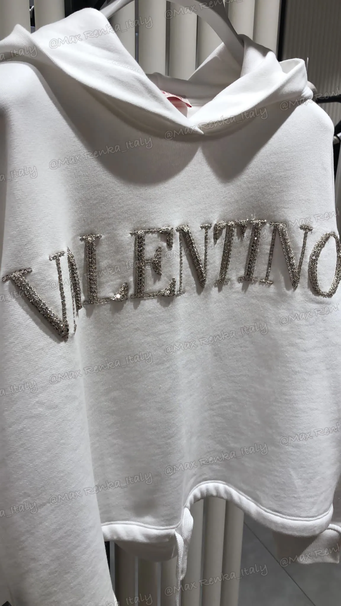 VALENTINO  |Street Style Long Sleeves Cotton Logo Outlet Cropped Tops