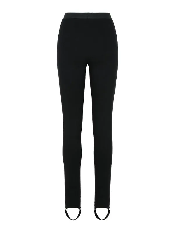 Versace Black Viscose Blend Leggings