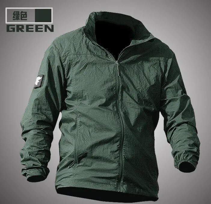 Veste ultralégère / coupe-vent à capuche & imperméable UPF50 + Outdoor Combat - Tacital jacket